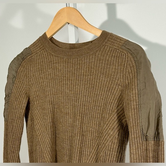 rag & bone Merino Wool Ribbed Sweater w/ Nylon Shoulder Detail (M) - Picture 3 of 7